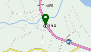 阿井郵便局の地図画像