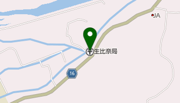 生比奈郵便局の地図画像