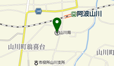 山川郵便局の地図画像
