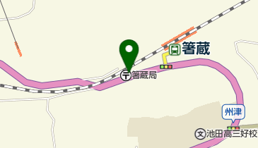 箸蔵郵便局の地図画像
