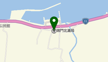 鳴門北灘郵便局の地図画像