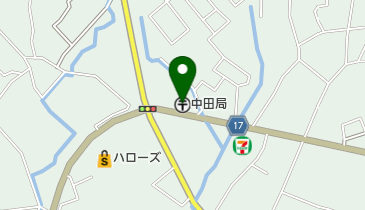 中田郵便局の地図画像