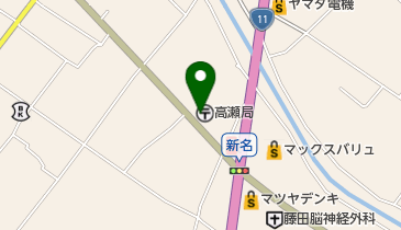 高瀬郵便局の地図画像