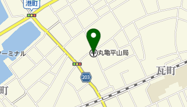 丸亀平山郵便局の地図画像