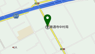 善通寺中村郵便局の地図画像