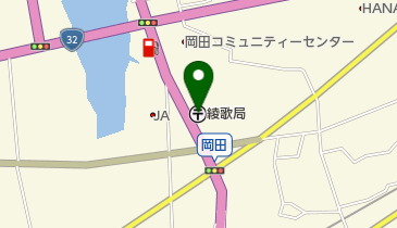 綾歌郵便局の地図画像