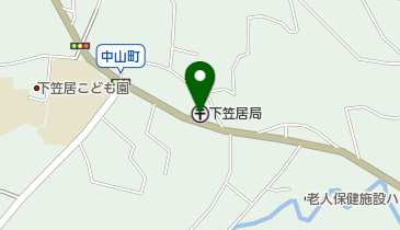 下笠居郵便局の地図画像