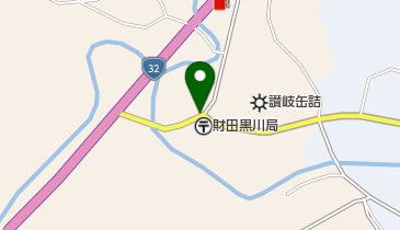 財田黒川郵便局の地図画像