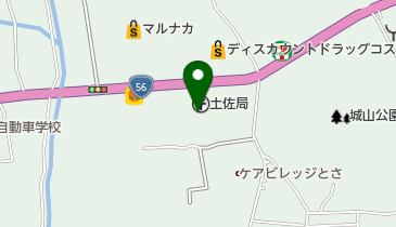 土佐郵便局の地図画像