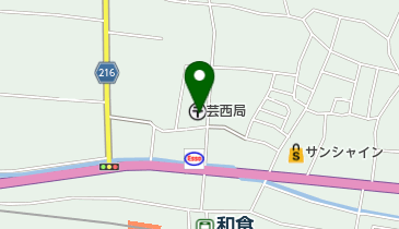 芸西郵便局の地図画像