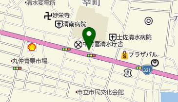 土佐清水郵便局の地図画像