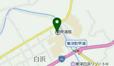 甲浦郵便局の地図画像