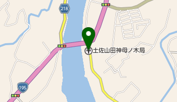 土佐山田神母ノ木郵便局の地図画像