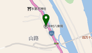 中村八束郵便局の地図画像