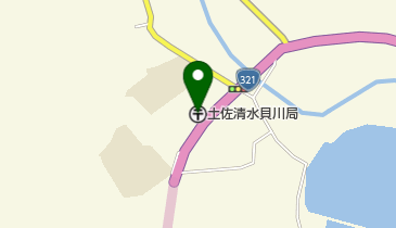 土佐清水貝川郵便局の地図画像