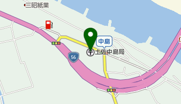 土佐中島郵便局の地図画像