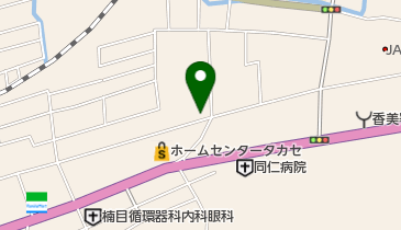 土佐山田百石町郵便局の地図画像