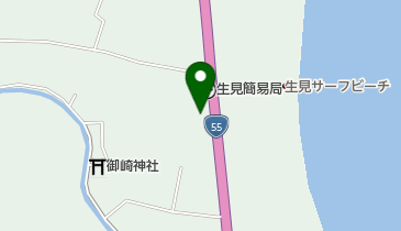 生見簡易郵便局の地図画像