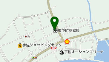 東中町簡易郵便局の地図画像