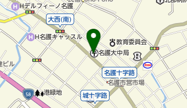 名護大中郵便局の地図画像