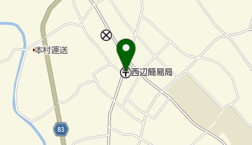 西辺簡易郵便局の地図画像