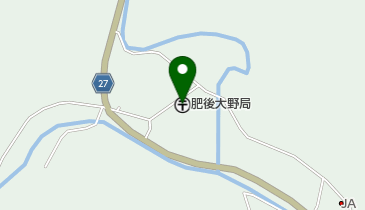 肥後大野郵便局の地図画像