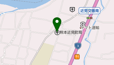 熊本近見町郵便局の地図画像