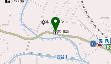 硯川郵便局の地図画像