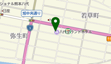 八代旭中央通郵便局の地図画像