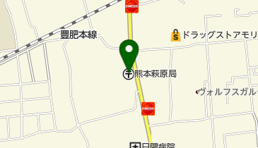 熊本萩原郵便局の地図画像