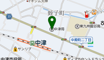 中津郵便局の地図画像