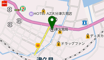 津久見郵便局の地図画像