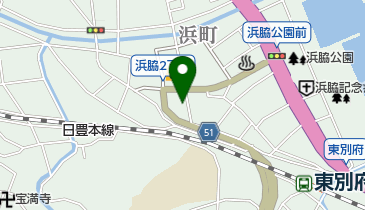 別府浜脇郵便局の地図画像