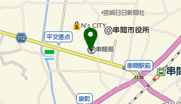 串間郵便局の地図画像