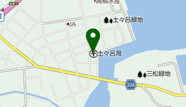 土々呂郵便局の地図画像
