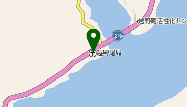 越野尾郵便局の地図画像