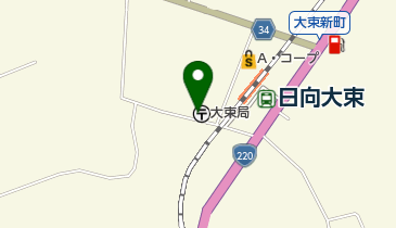 大束郵便局の地図画像