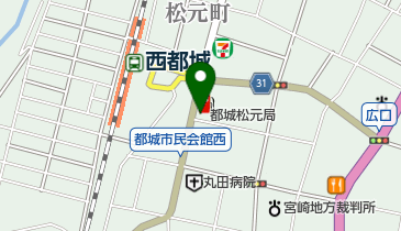 都城松元郵便局の地図画像