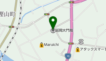 延岡大門郵便局の地図画像