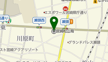 宮崎松山郵便局の地図画像