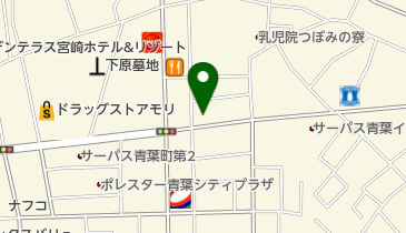 宮崎青葉郵便局の地図画像