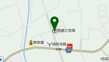 西都三宅郵便局の地図画像
