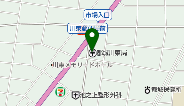 都城川東郵便局の地図画像