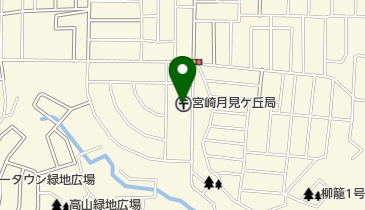 宮崎月見ヶ丘郵便局の地図画像