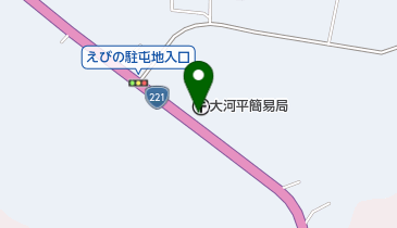大河平簡易郵便局の地図画像