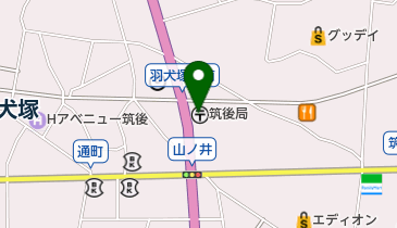 筑後郵便局の地図画像