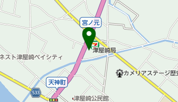 津屋崎郵便局の地図画像