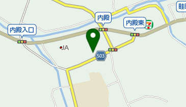 福間内殿郵便局の地図画像