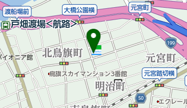 戸畑明治郵便局の地図画像