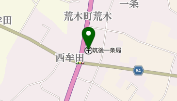 筑後一条郵便局の地図画像